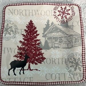 Winter themed square plate